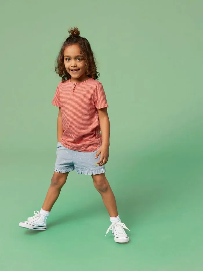 Kids TOPS White Stuff Casey Striped T Shirt Pink Multi