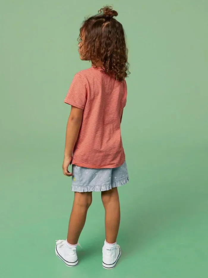Kids TOPS White Stuff Casey Striped T Shirt Pink Multi Kids TOPS White Stuff Casey Striped T Shirt Pink Multi