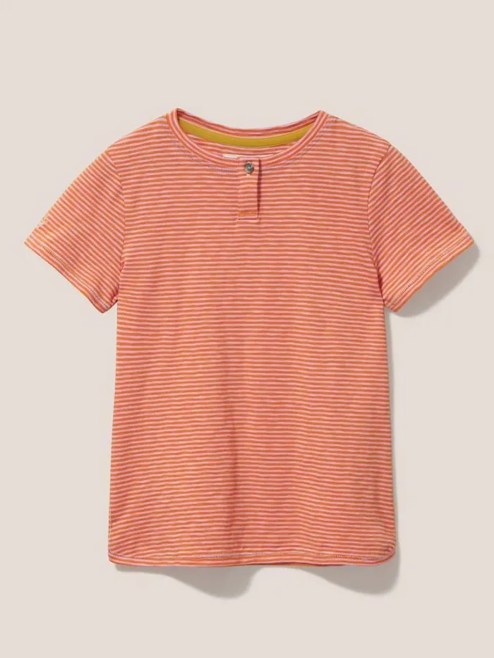 Kids TOPS White Stuff Casey Striped T Shirt Pink Multi Kids TOPS White Stuff Casey Striped T Shirt Pink Multi