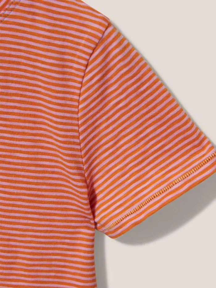 Kids TOPS White Stuff Casey Striped T Shirt Pink Multi Kids TOPS White Stuff Casey Striped T Shirt Pink Multi