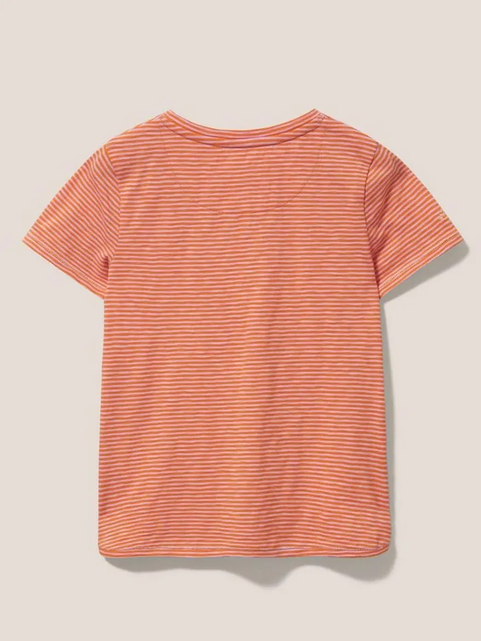 Kids TOPS White Stuff Casey Striped T Shirt Pink Multi Kids TOPS White Stuff Casey Striped T Shirt Pink Multi