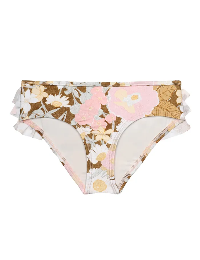 Kids Zimmermann Swimwear Pop Frill Pant Goldpeach Floral