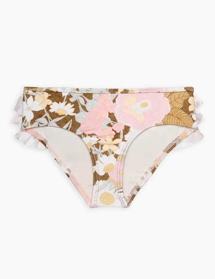 Kids Zimmermann Swimwear Pop Frill Pant Goldpeach Floral