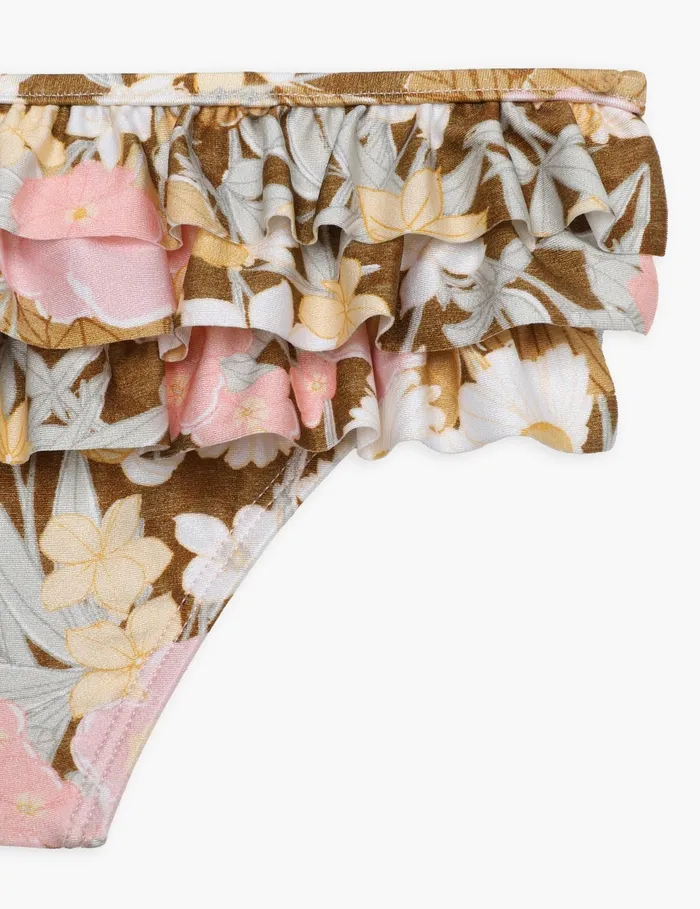 Kids Zimmermann Swimwear Pop Frill Pant Goldpeach Floral