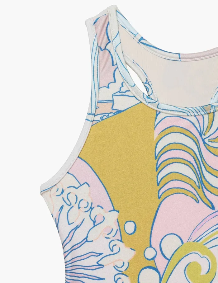 Kids Zimmermann Swimwear Pop Racer 1pc Watercolour Multi