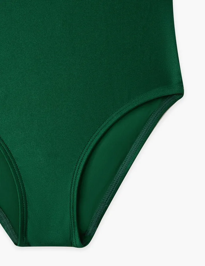Kids Zimmermann Swimwear Wylie Trim Frill 1pc Emerald