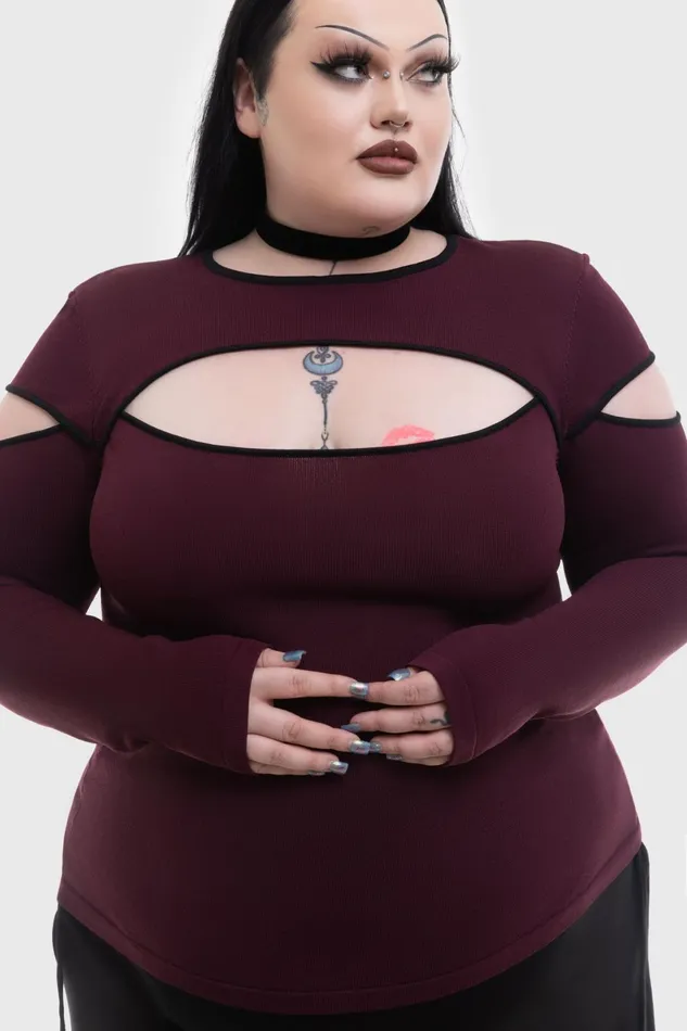 Killstar Basics Women Abyssal Elegy Knitted Top