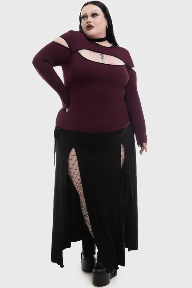 Killstar Basics Women Abyssal Elegy Knitted Top