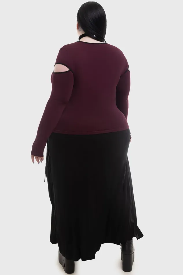 Killstar Basics Women Abyssal Elegy Knitted Top