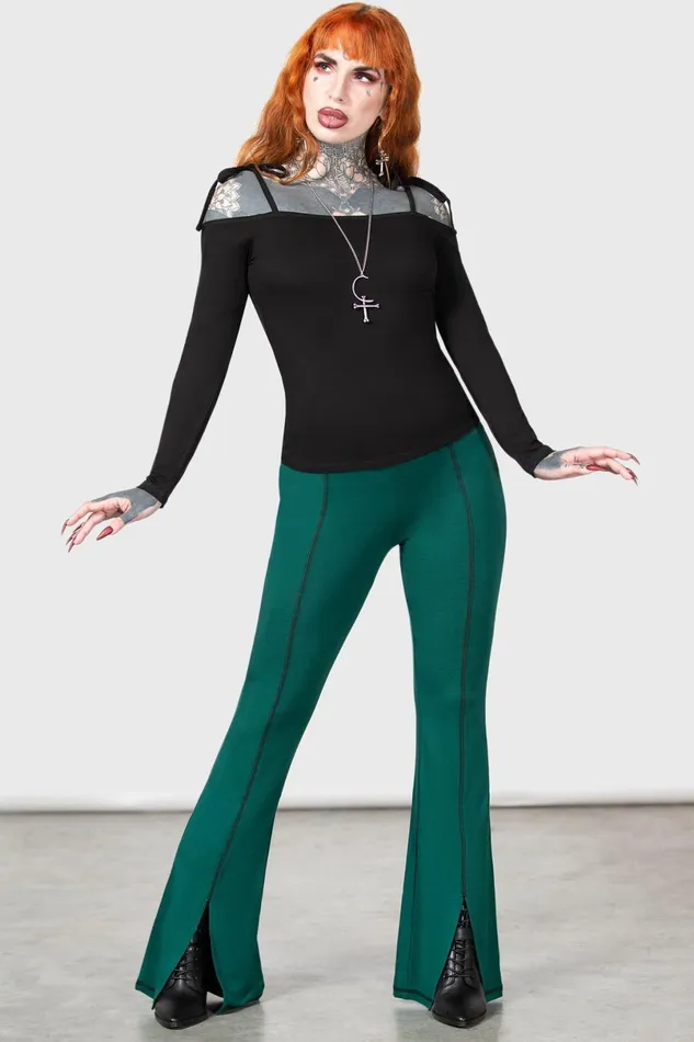 Killstar Basics Women Withering Wench Bardot Top