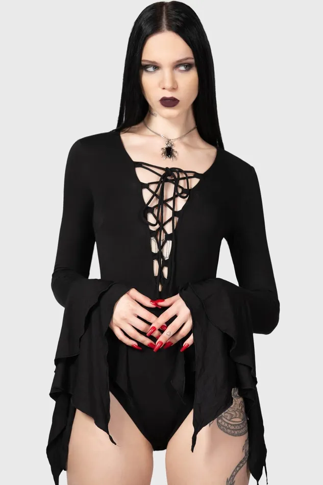 Killstar Bodysuits Women Black Roses Bodysuit