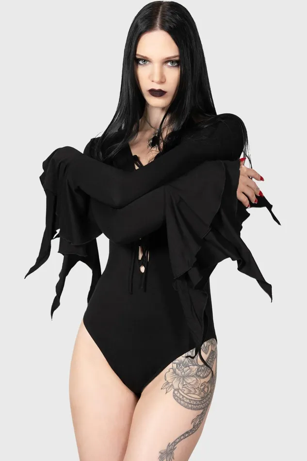 Killstar Bodysuits Women Black Roses Bodysuit