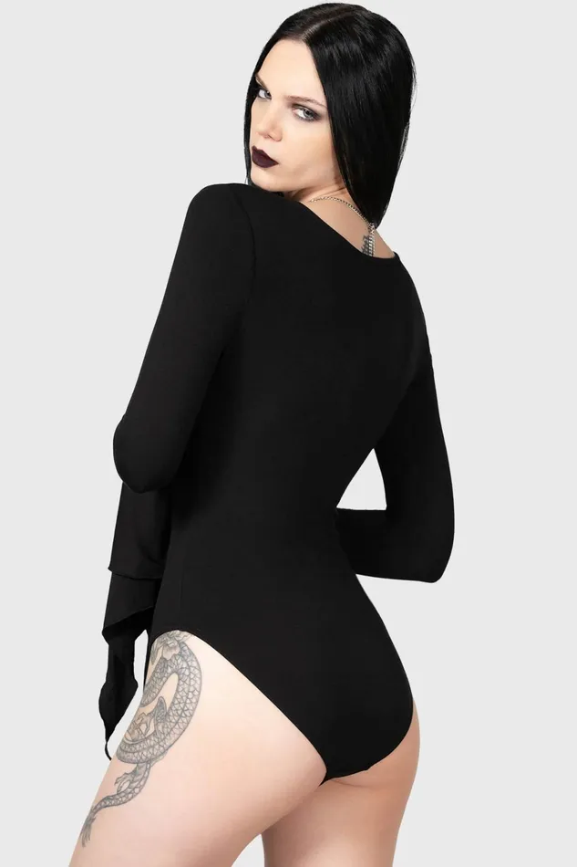 Killstar Bodysuits Women Black Roses Bodysuit