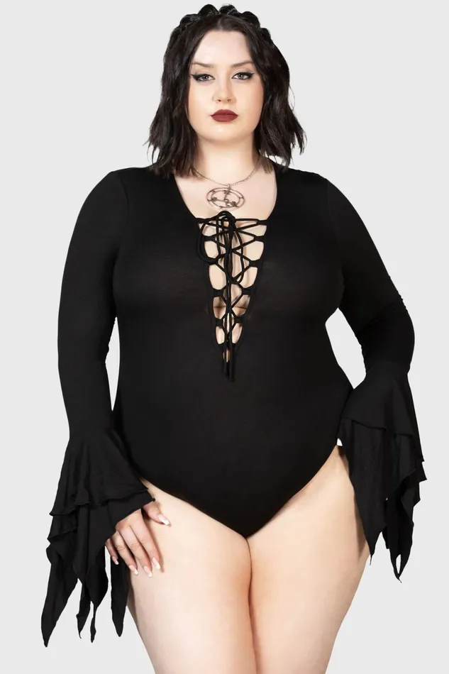 Killstar Bodysuits Women Black Roses Bodysuit