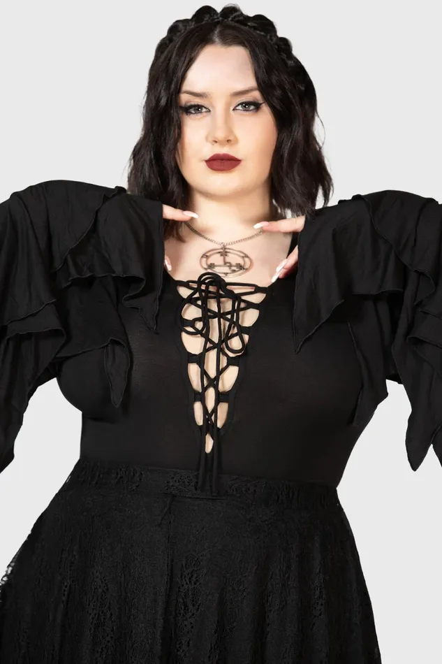 Killstar Bodysuits Women Black Roses Bodysuit