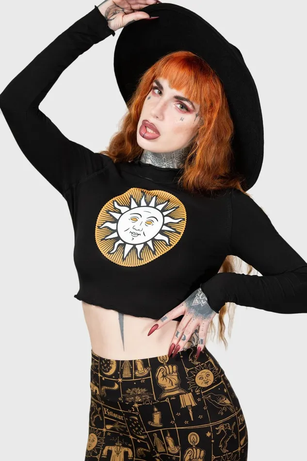 Killstar Chill Out Women Fading Light Long Sleeve Top