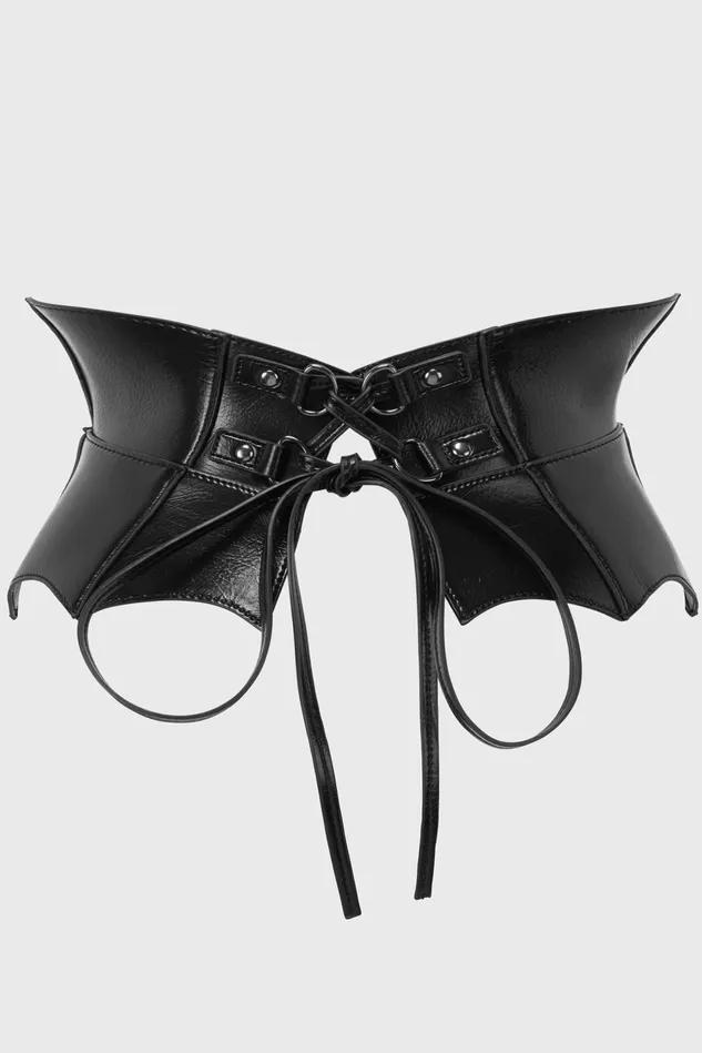Killstar Corsets Women Wetland Bat Peplum Corset