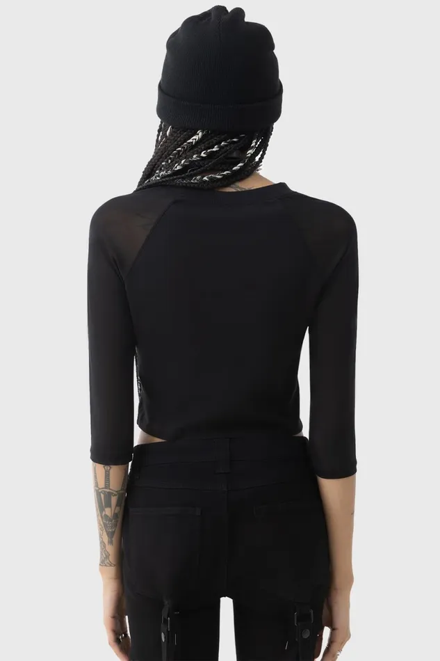 Killstar Crop Women Crescent Doom Top