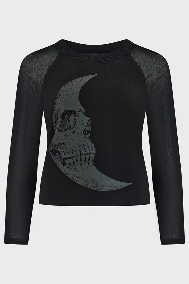 Killstar Crop Women Crescent Doom Top
