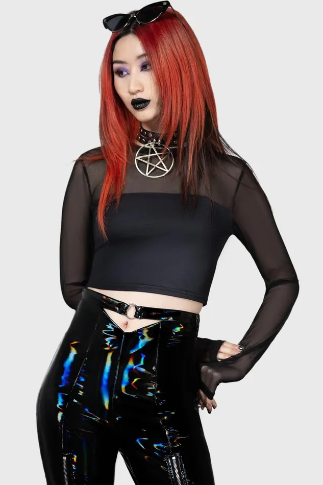 Killstar Crop Women Ghoul Sweat Crop Top
