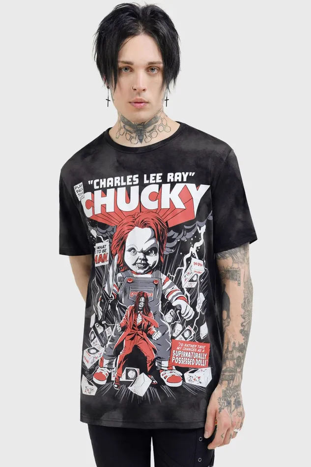 Killstar Graphic Tops Men Charles Lee Ray TShirt