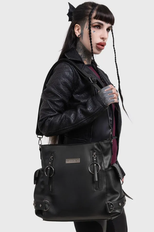 Killstar Handbags Women Noctis Winged Bucket Bag