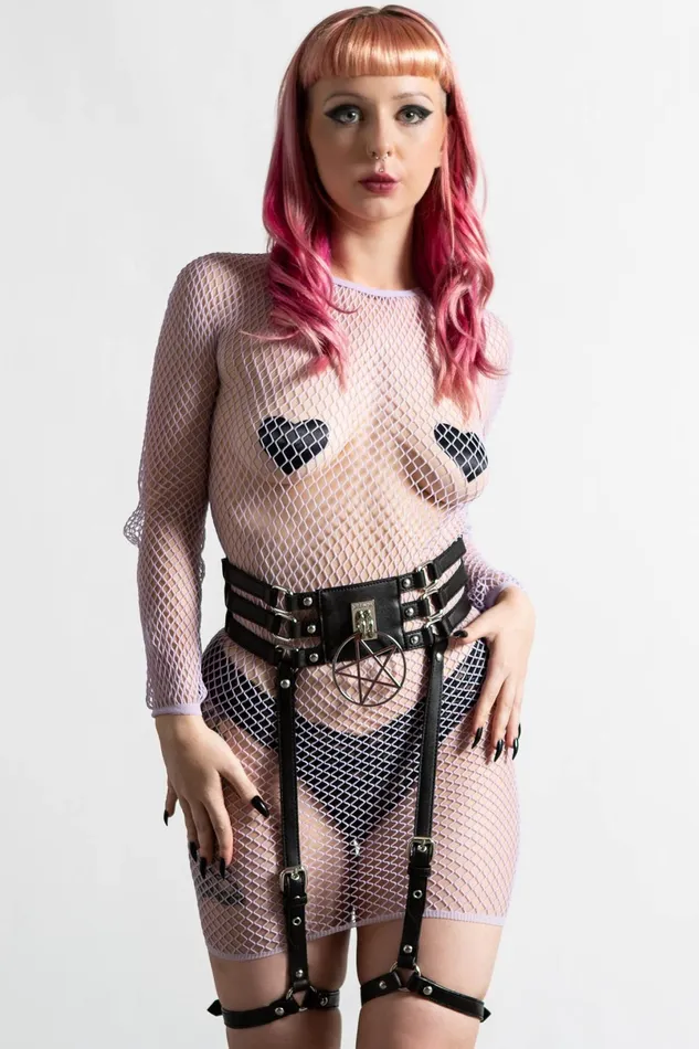 Killstar Harnesses and Belts Women Baby Hex Suspender Belt B
