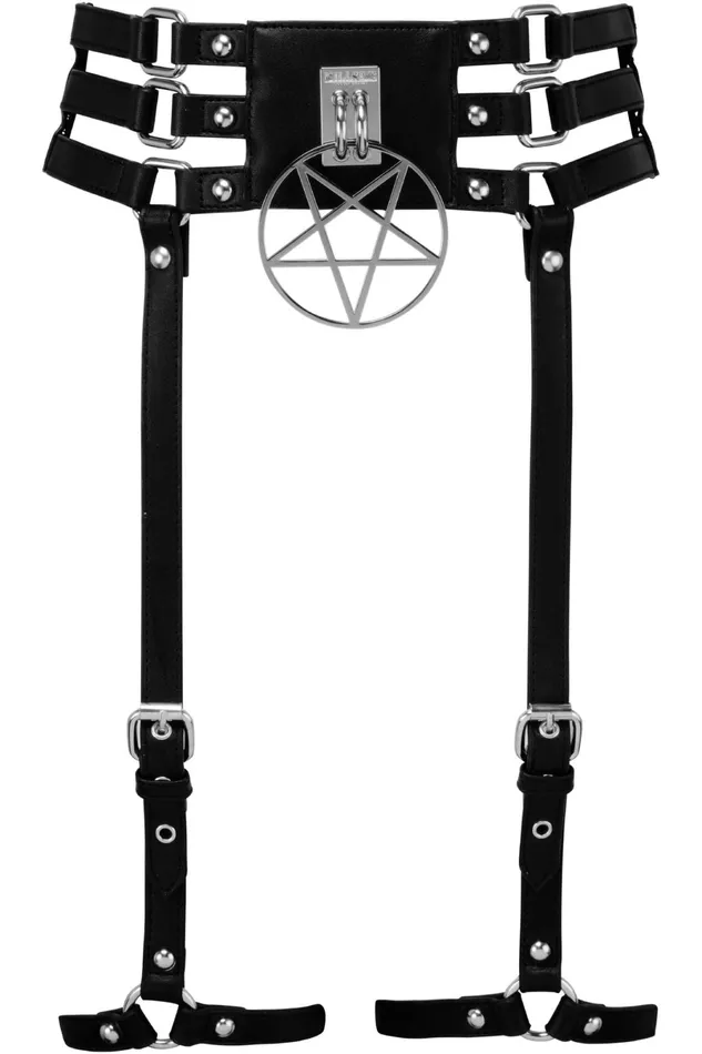 Killstar Harnesses and Belts Women Baby Hex Suspender Belt B
