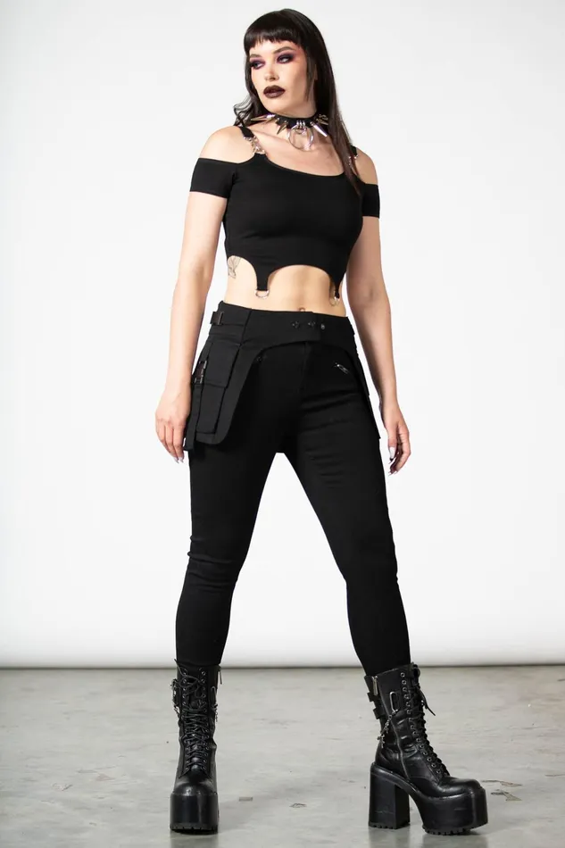 Killstar Harnesses and Belts Women Glitch Pocket Belt