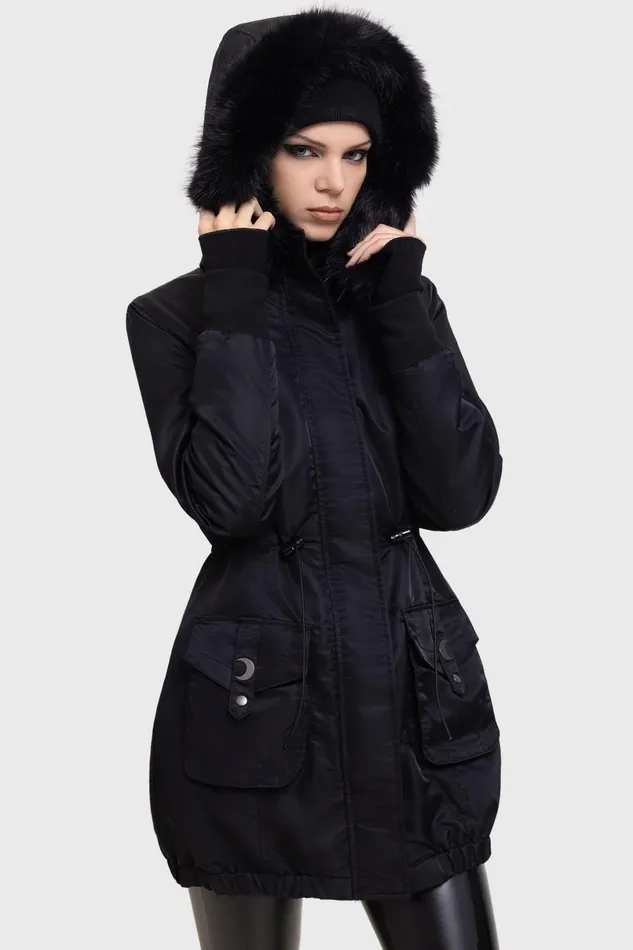 Killstar Jackets and Coats Women Lunar Eclipse Parka Jacket