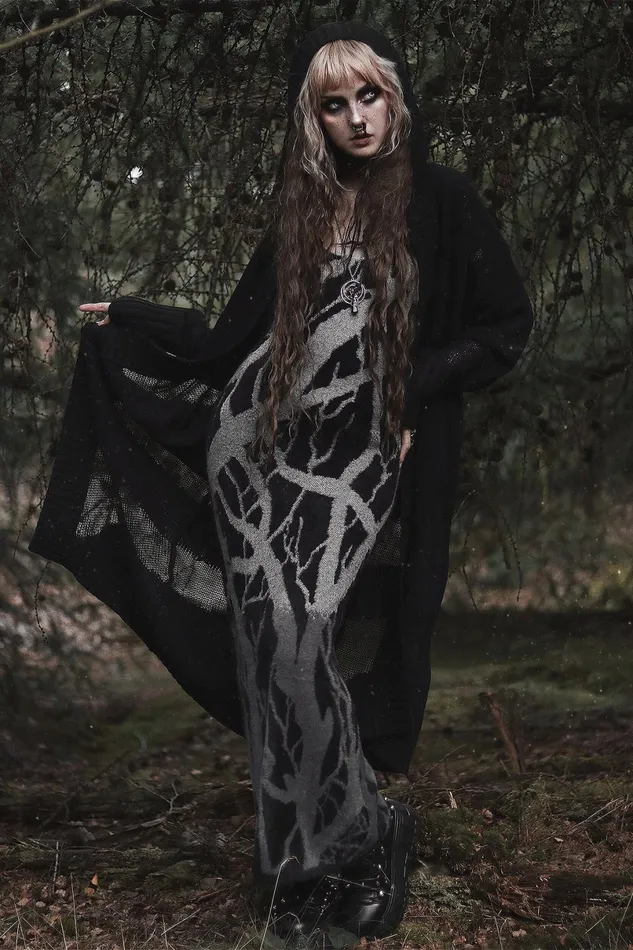 Killstar Knitted Women Forest Knit Dress