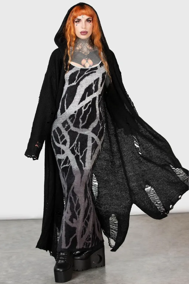Killstar Knitted Women Forest Knit Dress