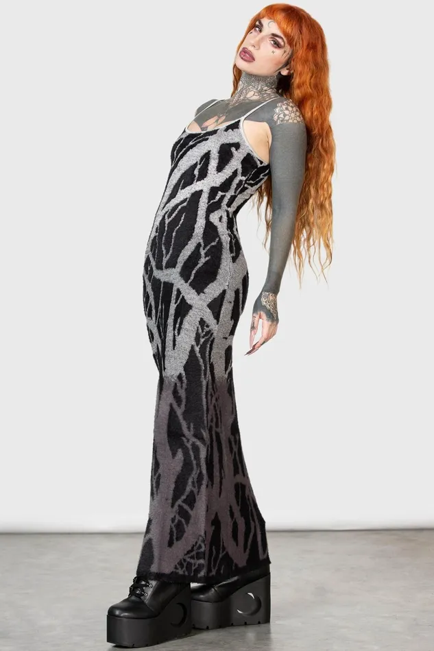 Killstar Knitted Women Forest Knit Dress