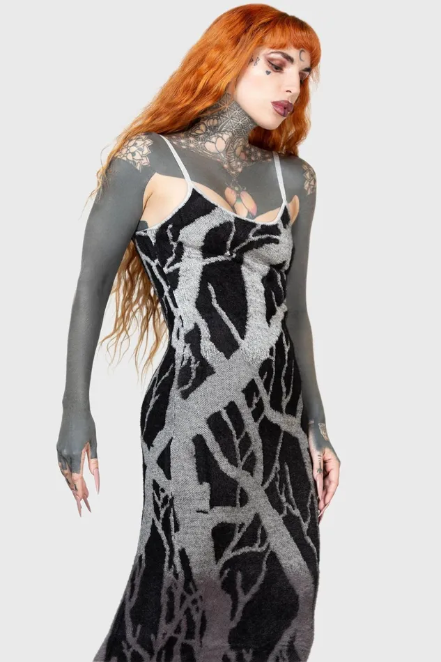Killstar Knitted Women Forest Knit Dress