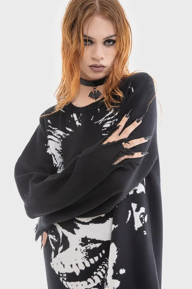 Killstar Knitwear Men Blood Sucker Sweater