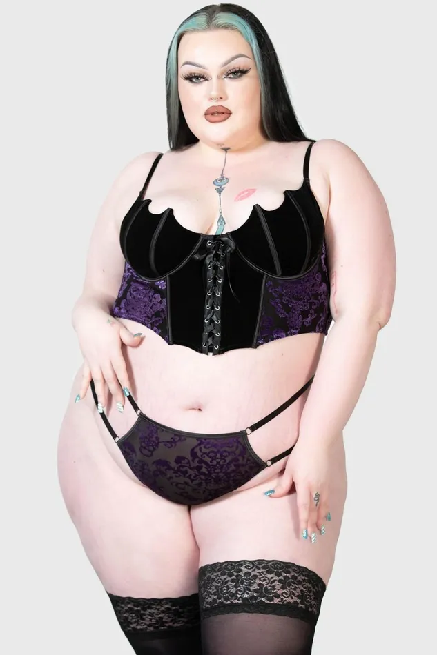 Killstar Lingerie Women Fang Burnout Velvet Panty