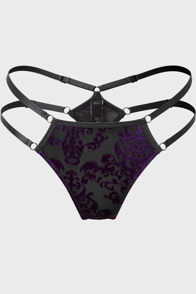 Killstar Lingerie Women Fang Burnout Velvet Panty