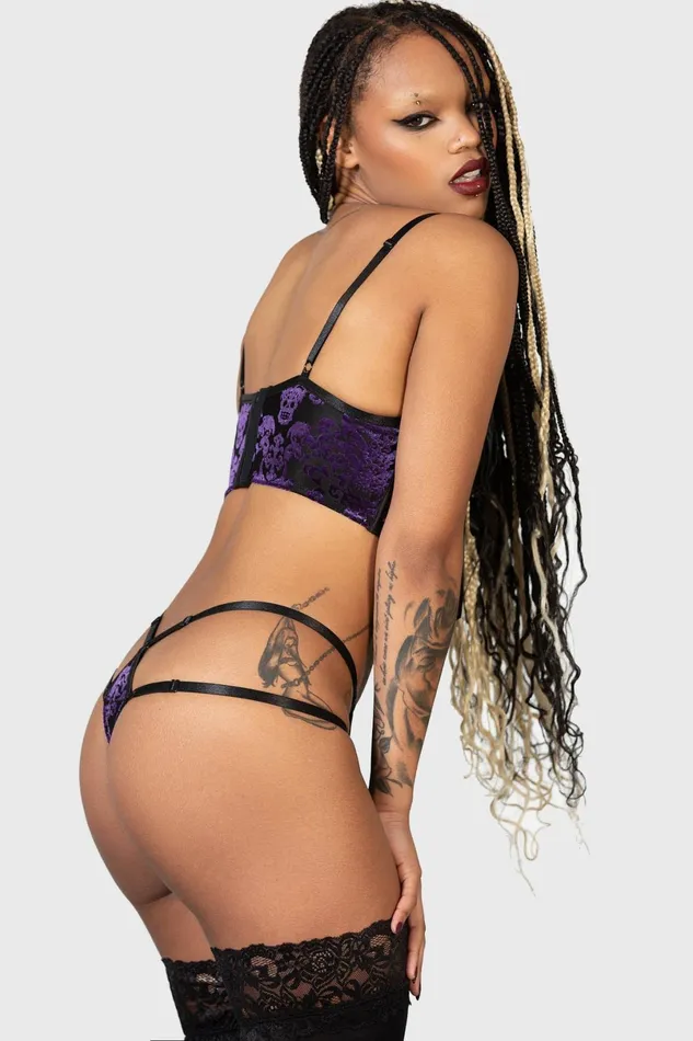 Killstar Lingerie Women Fang Burnout Velvet Panty