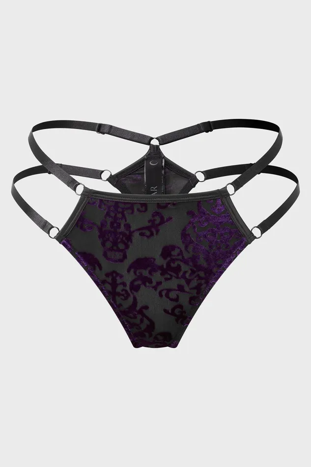 Killstar Lingerie Women Fang Burnout Velvet Panty