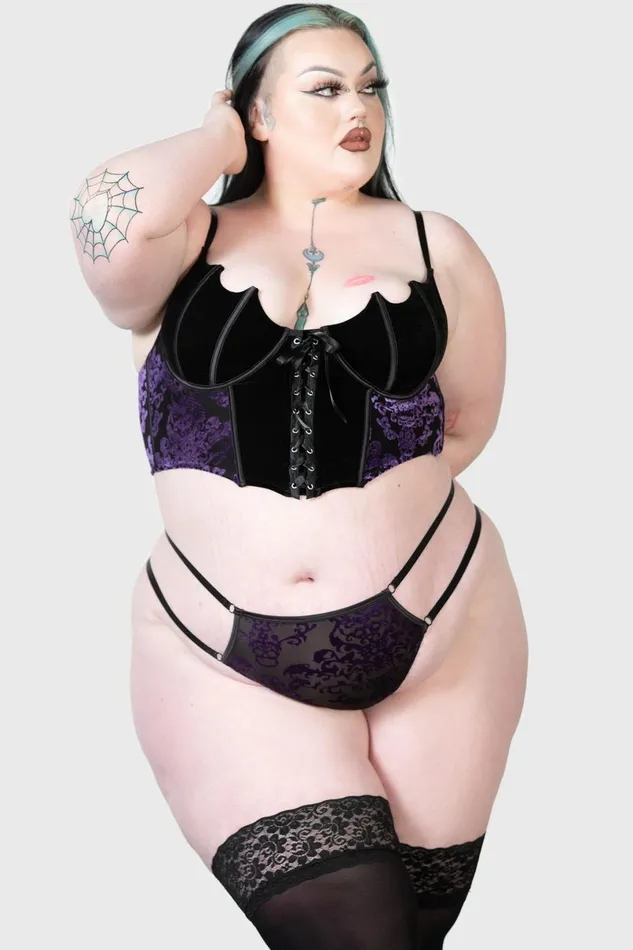 Killstar Lingerie Women Fang Burnout Velvet Panty