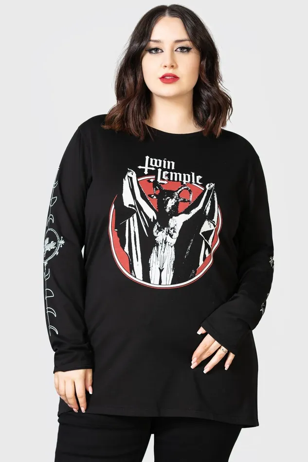 Killstar Long Sleeves Men Baphomette Long Sleeve Top