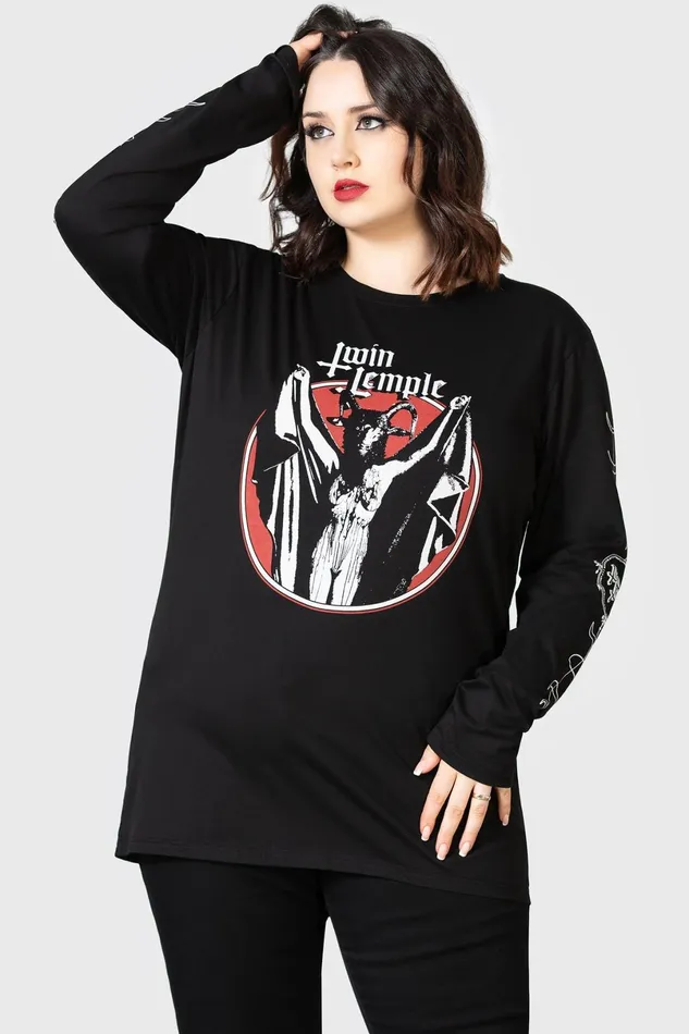 Killstar Long Sleeves Men Baphomette Long Sleeve Top