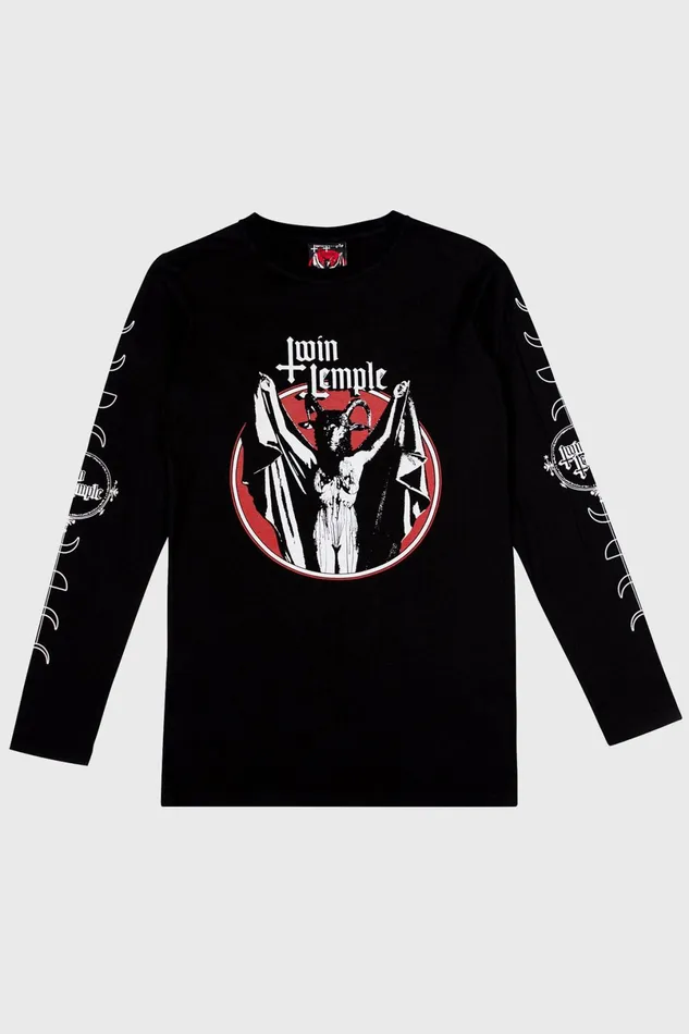 Killstar Long Sleeves Men Baphomette Long Sleeve Top