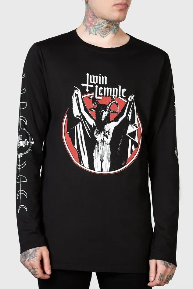 Killstar Long Sleeves Men Baphomette Long Sleeve Top