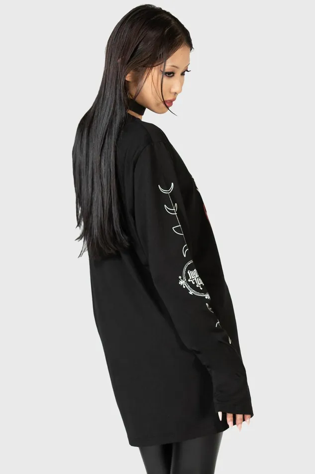 Killstar Long Sleeves Men Baphomette Long Sleeve Top