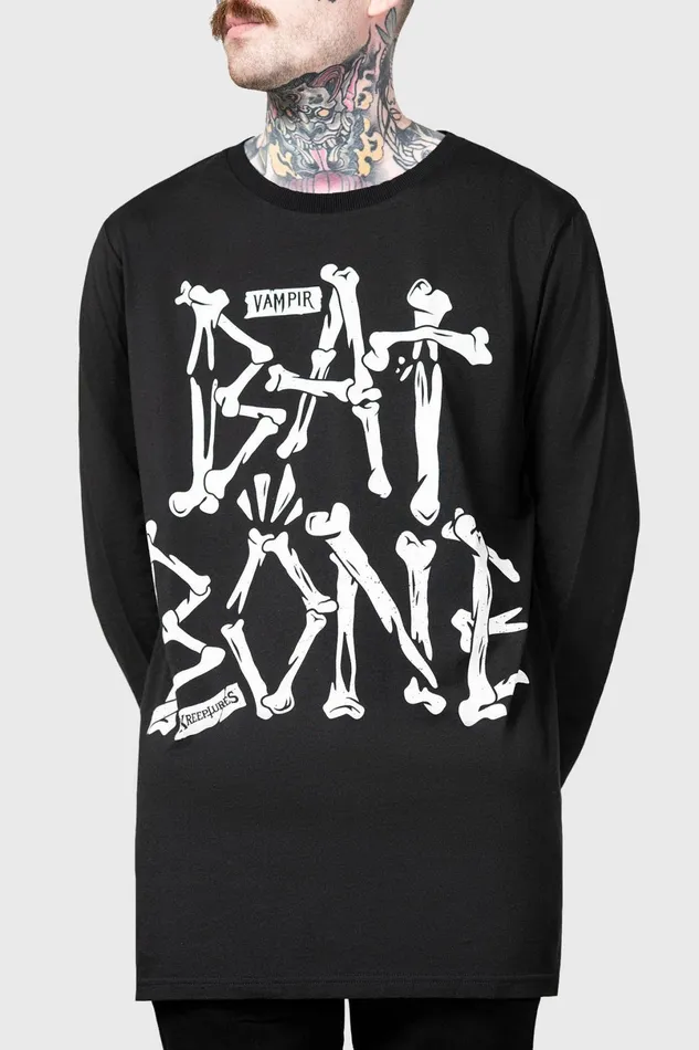 Killstar Long Sleeves Men Batbone Long Sleeve Top