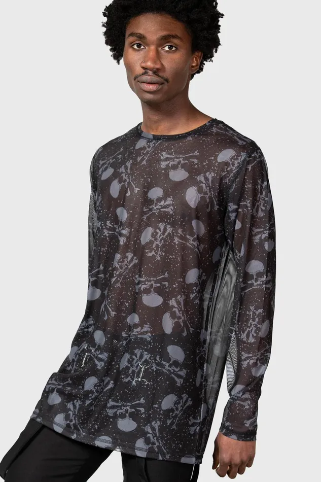 Killstar Long Sleeves Men Fright Train Long Sleeve Top