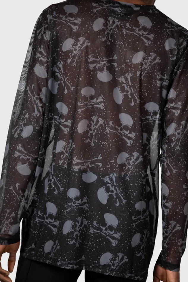 Killstar Long Sleeves Men Fright Train Long Sleeve Top