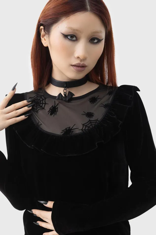 Killstar Long Sleeves Women Here Lies Beetlejuice Long Sleeve Top