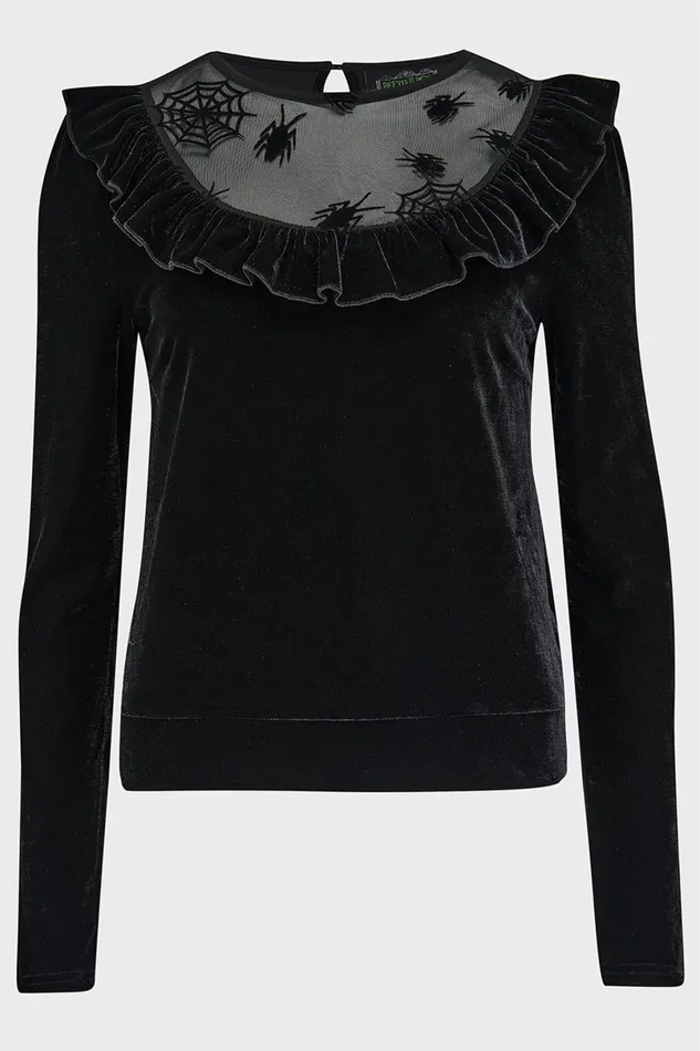 Killstar Long Sleeves Women Here Lies Beetlejuice Long Sleeve Top